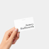 Badge Texte moderne élégant et rétro | Gris (Manuel / portable)