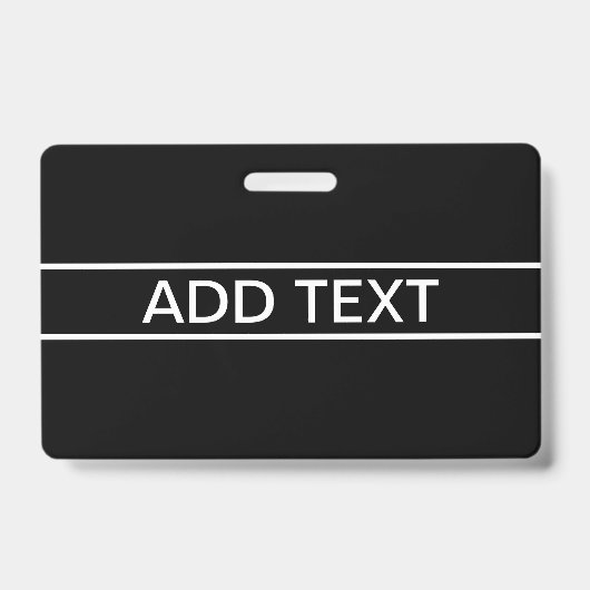 Badge Texte personnalisable | Bold Modern Black & White (Avant)