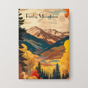 Badge Texte personnalisé d'automne vintage dans les mont