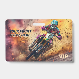 Badge Texte personnalisé Motocross