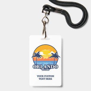 Badge Texte personnalisé Orlando Floride