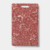 Badge Texture de faux paillettes rouges avec texte perso (Arrière)