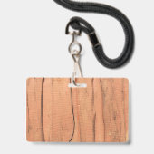 Badge Texture en bois (Arrière avec lanière)