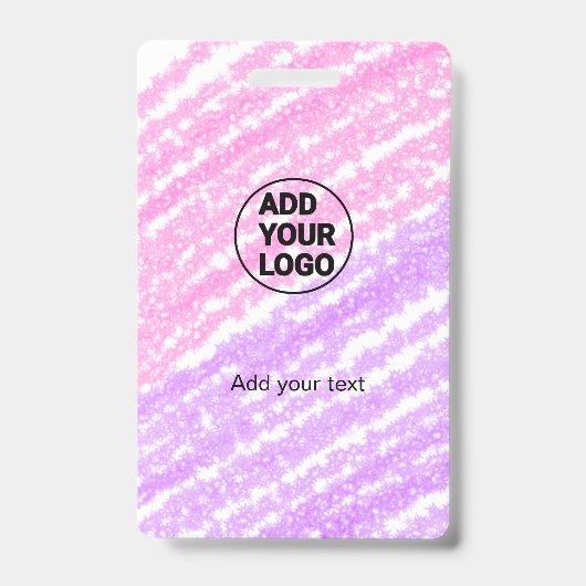 Badge Texture simple pailleté rose scintillement ajoutez (Avant)
