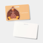 Badge Thanksgiving Turkey Thunder Cove (Avant & arrière)