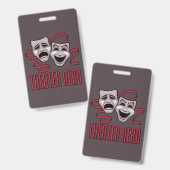Badge Théâtre de Comédie et de Tragédie Nerd (Avant & arrière)