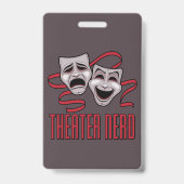 Badge Théâtre de Comédie et de Tragédie Nerd (Arrière)