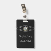 Badge Thème de bijoux élégants (Arrière avec clip)