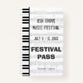 Badge Thème de clavier de piano de passage d'accès de (Devant)