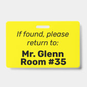 Badge Thème musical de laissez-passer (Arrière)