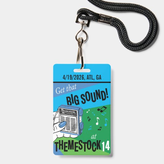Badge Themestock XIV Pass "Backstage" (Avant avec lanière)