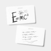 Badge Théorie de la relativité d'Einstein. Formule (Avant & arrière)