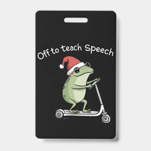 Badge Thérapeute de la parole de Noël Orthophoniste Comm