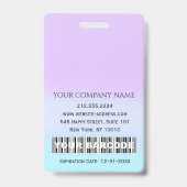 Badge Thérapeute de photo de code-barres Infirmière Méde (Arrière)