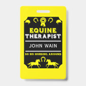 Badge Thérapeute équin cheval (Arrière)