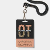 Badge Thérapeute sur mesure OT (Avant avec lanière)