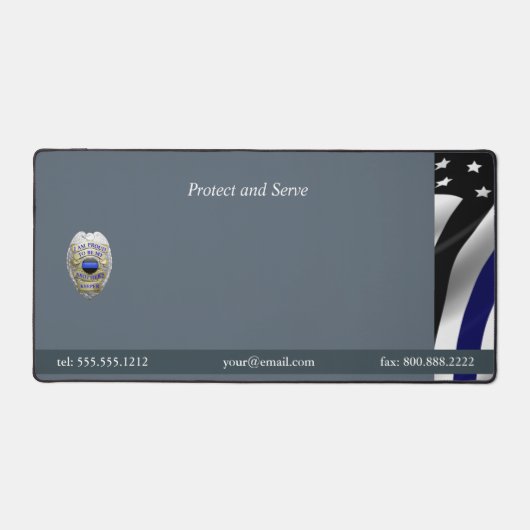 Badge Thin Blue Line Frère Gardien (Recto)