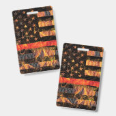 Badge Thin Red Line and Flames (Avant & arrière)