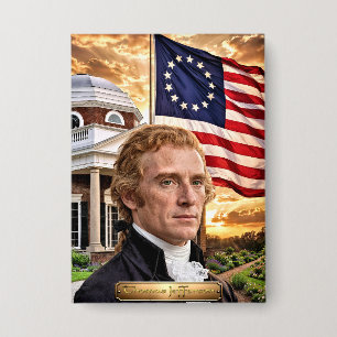Badge Thomas Jefferson : 3e président des États-Unis