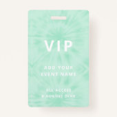 Badge Tie Dye | Concert au Festival Vert Menthe VIP Évén (Dos)