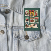 Badge Timbre de Noël Timbre-poste de vacances Rétro Père (Insitu)
