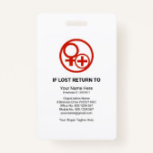 Badge Tissu noir Texture Modèle photo Santé (Dos)