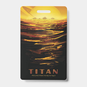 Badge Titan plus grand satellite de la planète Saturne
