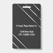 Badge Titre de l'employé de la société commerciale ID de (Arrière)