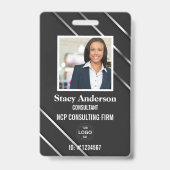 Badge Titre de l'employé de la société commerciale ID de (Avant)