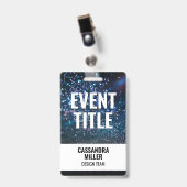 Badge Titre de l'événement avec fond de photo Pass Backs (Avant avec clip)