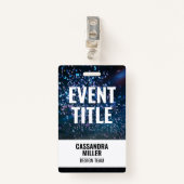 Badge Titre de l'événement avec le pass Arrière - plan p (Devant avec clip)