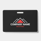 Badge Toiture du bâtiment Red Triangle moderne Code QR (Avant)
