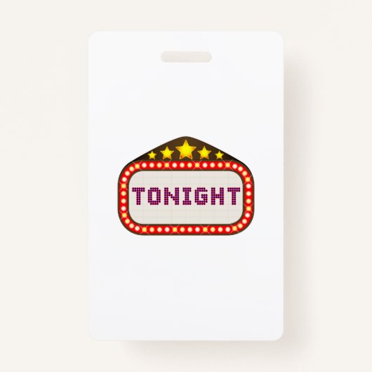 Badge Tonight movie Theatre Marquee (Devant)