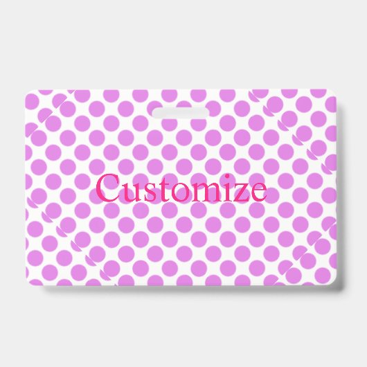 Badge Tonnerre pois rose (Avant)