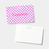 Badge Tonnerre pois rose (Avant & arrière)