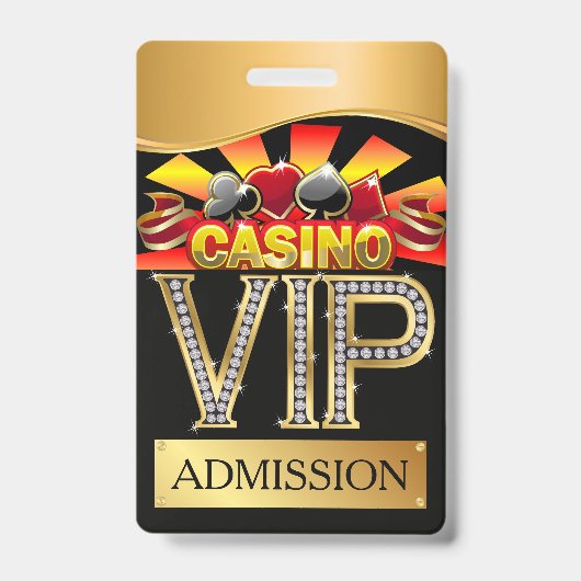 BADGE TOUR DE COU CASINO VIP (Avant)