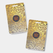 Badge Tourbillons Dorés Automnaux (Avant & arrière)