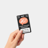 Badge Tourette Syndrome Speech Bubble Volunteer Lanyard  (Handheld)