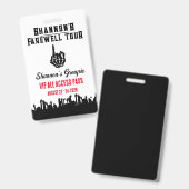 Badge Tournée d'adieu, week-end d'enterrement de vie de (Avant & arrière)
