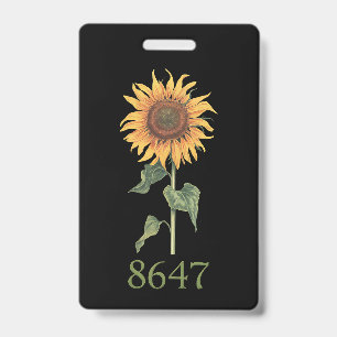 Badge Tournesol 8647 86 47 Floral Bohème Subtil Anti Tru