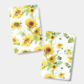 Badge Tournesol à l'aquarelle (Avant & arrière)