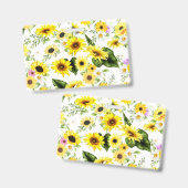 Badge Tournesol à l'aquarelle 7 (Avant & arrière)