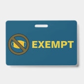 Badge Tournesol d'exemption de masque facial (Arrière)