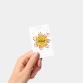 Badge Tournesol jaune orange brun ajouter nom texte flor (Manuel / portable)