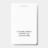 Badge Tournesol Jaune & Rustic Dark Wood Photo (Back)