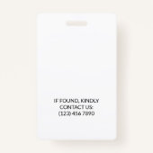 Badge Tournesol Jaune & Rustic Dark Wood Photo (Dos)