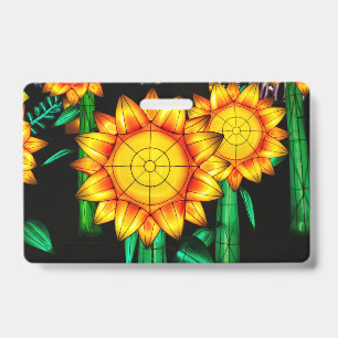 Badge Tournesols de flare solaire