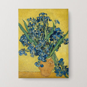 Badge Tournesols de Van Gogh - Art bleu et jaune audacie