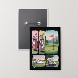 Badge Tournoi de saison amateur de golf drôle amateur de