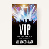 Badge Tous les accès VIP (Devant)